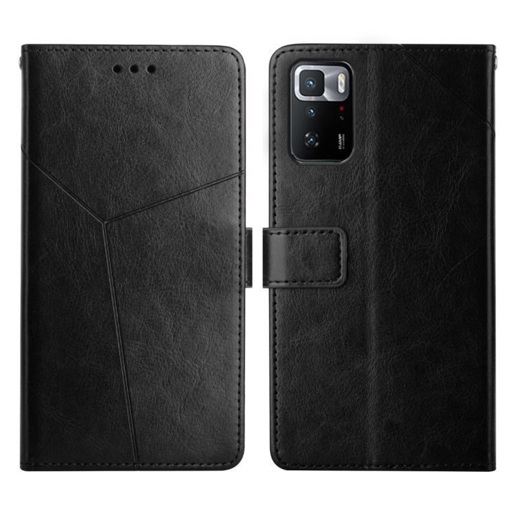

For Xiaomi Redmi Note 10 Pro 5G / Poco X3 GT Y Stitching Horizontal Flip Leather Phone Case(Black)