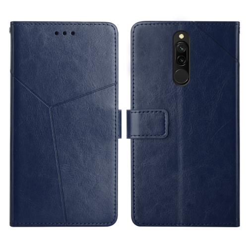 

For Xiaomi Redmi 8 / 8A Y Stitching Horizontal Flip Leather Phone Case(Blue)