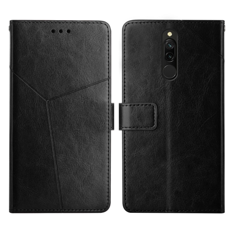 

For Xiaomi Redmi 8 / 8A Y Stitching Horizontal Flip Leather Phone Case(Black)