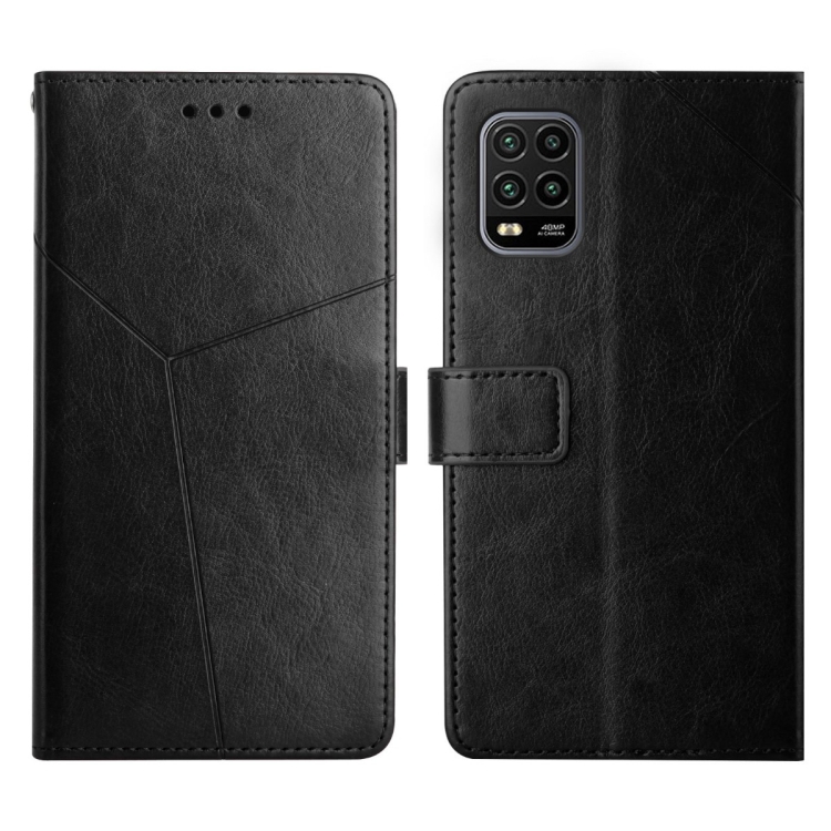 

For Xiaomi Mi 10 Lite 5G Y Stitching Horizontal Flip Leather Phone Case(Black)