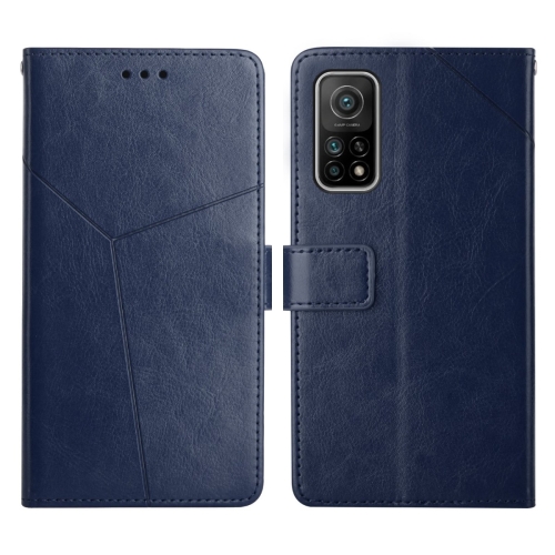 

For Xiaomi Mi 10T 5G Y Stitching Horizontal Flip Leather Phone Case(Blue)