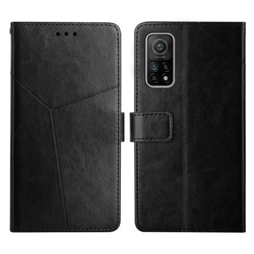 

For Xiaomi Mi 10T 5G Y Stitching Horizontal Flip Leather Phone Case(Black)