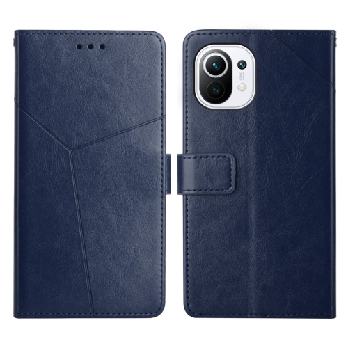 

For Xiaomi Mi 11 Lite Y Stitching Horizontal Flip Leather Phone Case(Blue)
