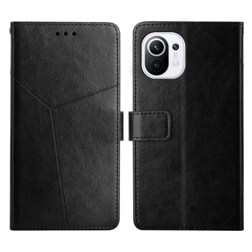 

For Xiaomi Mi 11 Lite Y Stitching Horizontal Flip Leather Phone Case(Black)