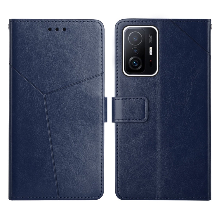 

For Xiaomi Mi 11T / 11T Pro Y Stitching Horizontal Flip Leather Phone Case(Blue)