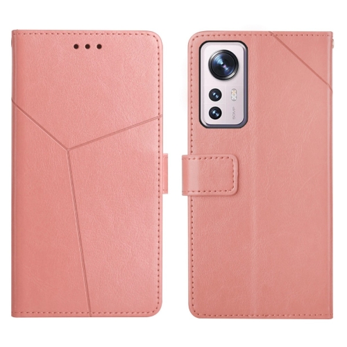 

For Xiaomi 12 Y Stitching Horizontal Flip Leather Phone Case(Rose Gold)