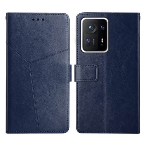 

For Xiaomi Mi Mix4 Y Stitching Horizontal Flip Leather Phone Case(Blue)