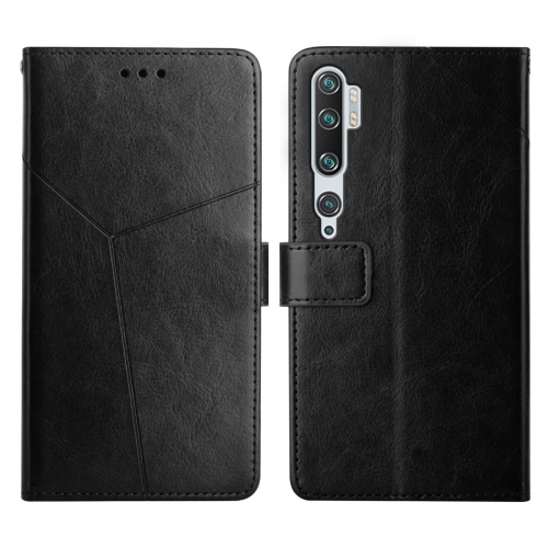 

For Xiaomi Mi Note 10 Y Stitching Horizontal Flip Leather Phone Case(Black)