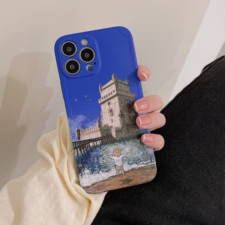 

TPU Pattern Shockproof Phone Case For iPhone 12(Castle)