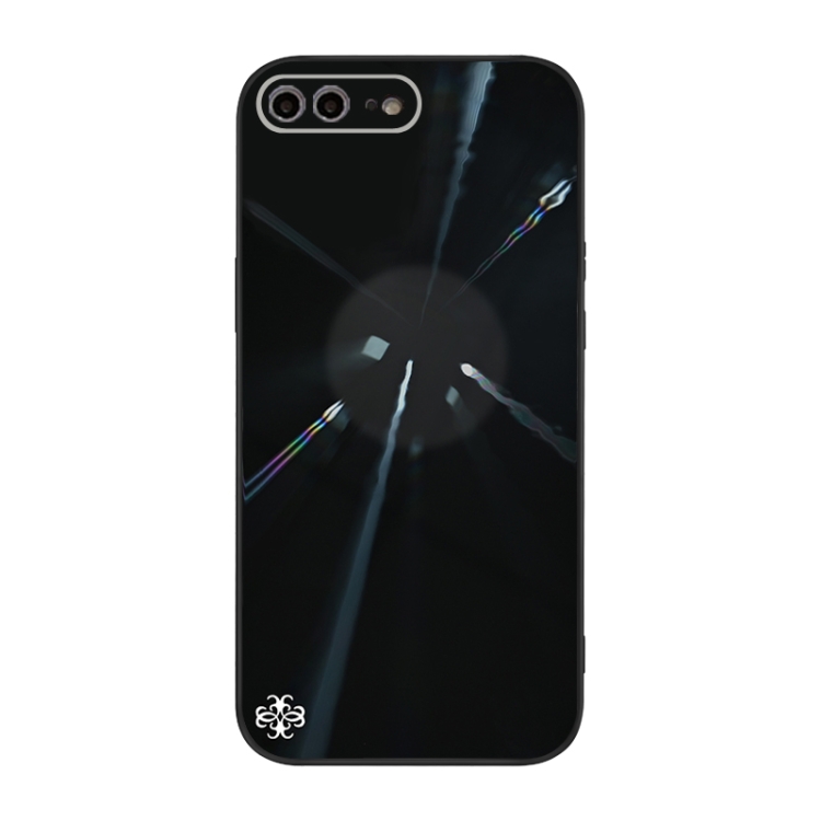 

Convex Lens Texture TPU + Tempered Glass Phone Case For iPhone 8 Plus / 7 Plus(Black)