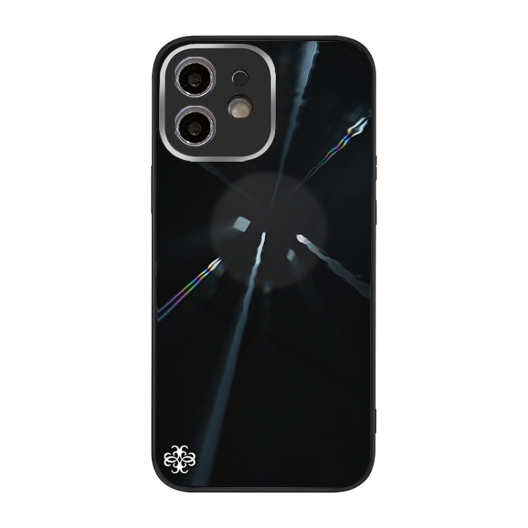 

Convex Lens Texture TPU + Tempered Glass Phone Case For iPhone 12(Black)