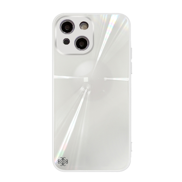 

Convex Lens Texture TPU + Tempered Glass Phone Case For iPhone 13(White)