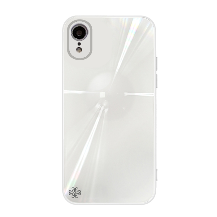 

Convex Lens Texture TPU + Tempered Glass Phone Case For iPhone XR(White)