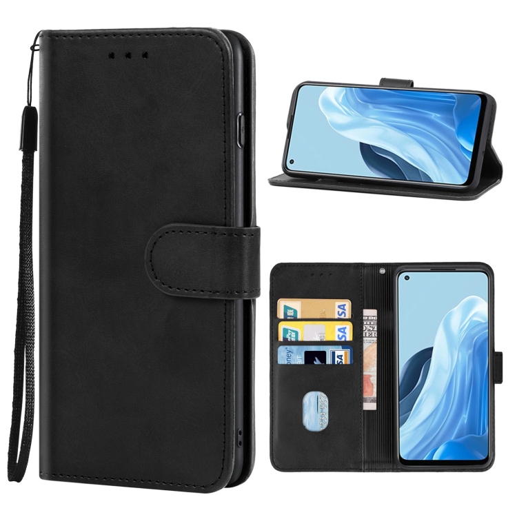 

Leather Phone Case For OPPO Reno7 4G(Black)