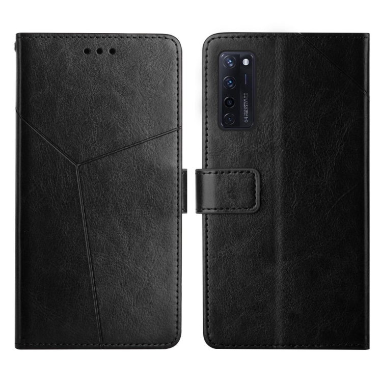 

For ZTE Axon 20 4G Y Stitching Horizontal Flip Leather Phone Case(Black)