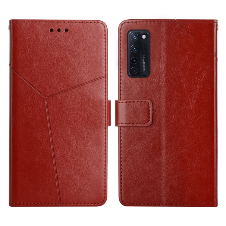 

For ZTE Axon 20 4G Y Stitching Horizontal Flip Leather Phone Case(Brown)