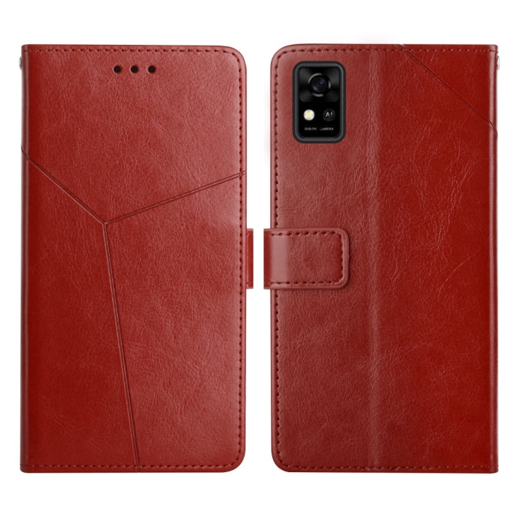 

For ZTE Blade A31 Y Stitching Horizontal Flip Leather Phone Case(Brown)