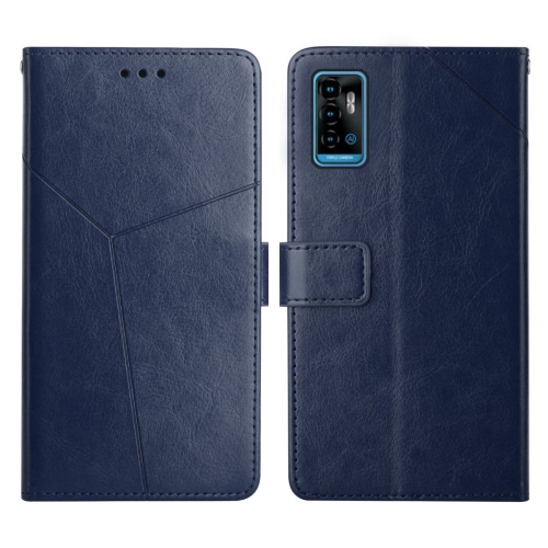 

For ZTE Blade A51 Y Stitching Horizontal Flip Leather Phone Case(Blue)