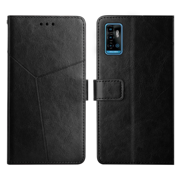

For ZTE Blade A71 Y Stitching Horizontal Flip Leather Phone Case(Black)