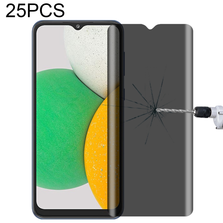 

25 PCS Full Cover Anti-peeping Tempered Glass Film For Samsung Galaxy A03 Core