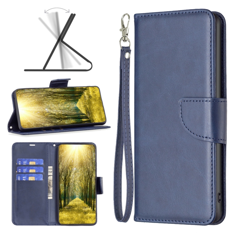 

For OPPO Reno7 5G/Find X5 Lite Lambskin Texture Leather Phone Case(Blue)