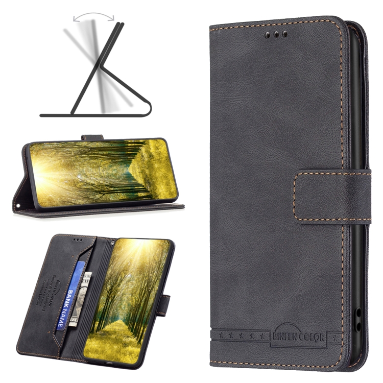 

For Motorola Moto G71 5G Magnetic Clasp RFID Blocking Anti-Theft Leather Phone Case with Holder & Card Slots & Wallet(Black)