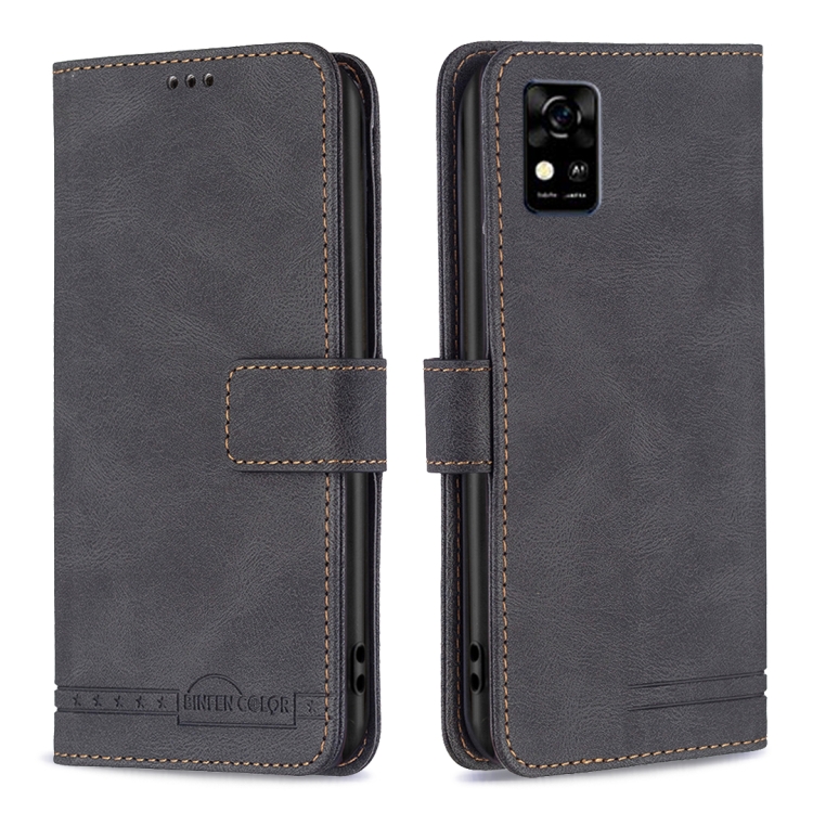 

For ZTE Blade A31 Magnetic Clasp RFID Blocking Anti-Theft Leather Phone Case with Holder & Card Slots & Wallet(Black)