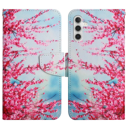 

For Samsung Galaxy A13 5G Painted Pattern Horizontal Flip Leather Phone Case(Cherry Blossoms)