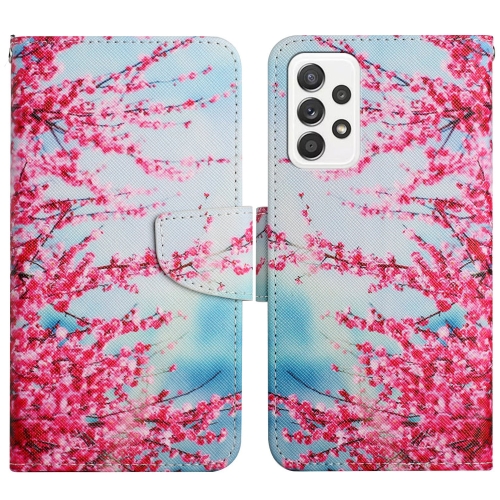 

For Samsung Galaxy A33 5G Painted Pattern Horizontal Flip Leather Phone Case(Cherry Blossoms)