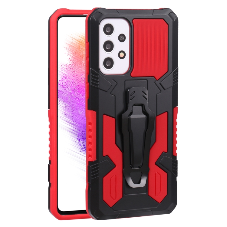 

For Samsung Galaxy A73 5G Armor Warrior Shockproof PC + TPU Phone Case(Red)