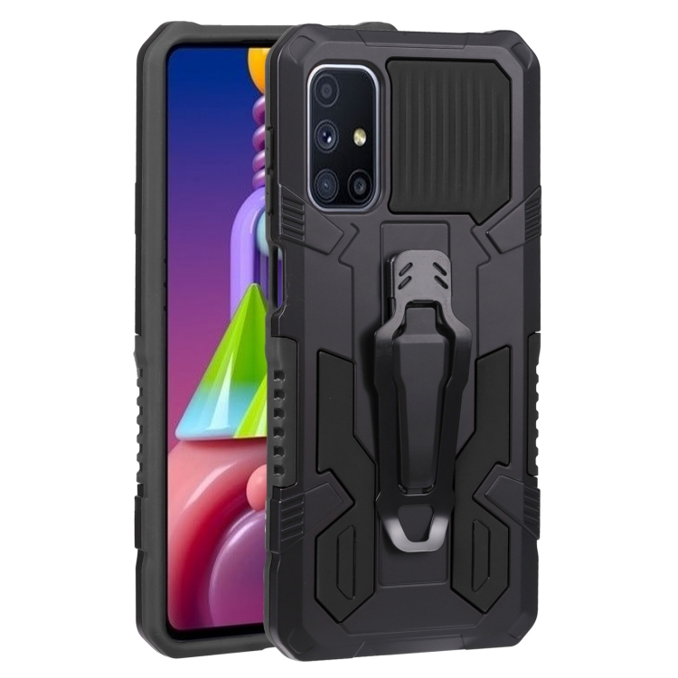 

For Samsung Galaxy M52 5G Armor Warrior Shockproof PC + TPU Phone Case(Black)