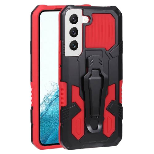 

For Samsung Galaxy S22 5G Armor Warrior Shockproof PC + TPU Phone Case(Red)