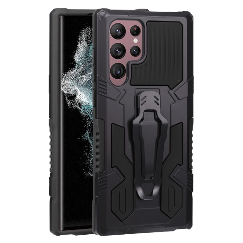 

For Samsung Galaxy S22 Ultra 5G Armor Warrior Shockproof PC + TPU Phone Case(Black)