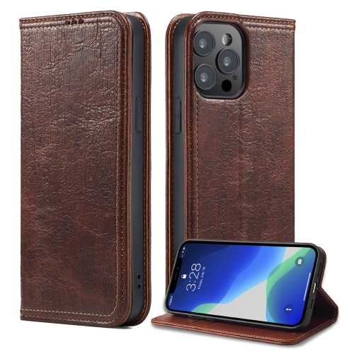 

Vintage Bark Texture Wallet Leather Phone Case For iPhone 13 Pro Max(Brown)
