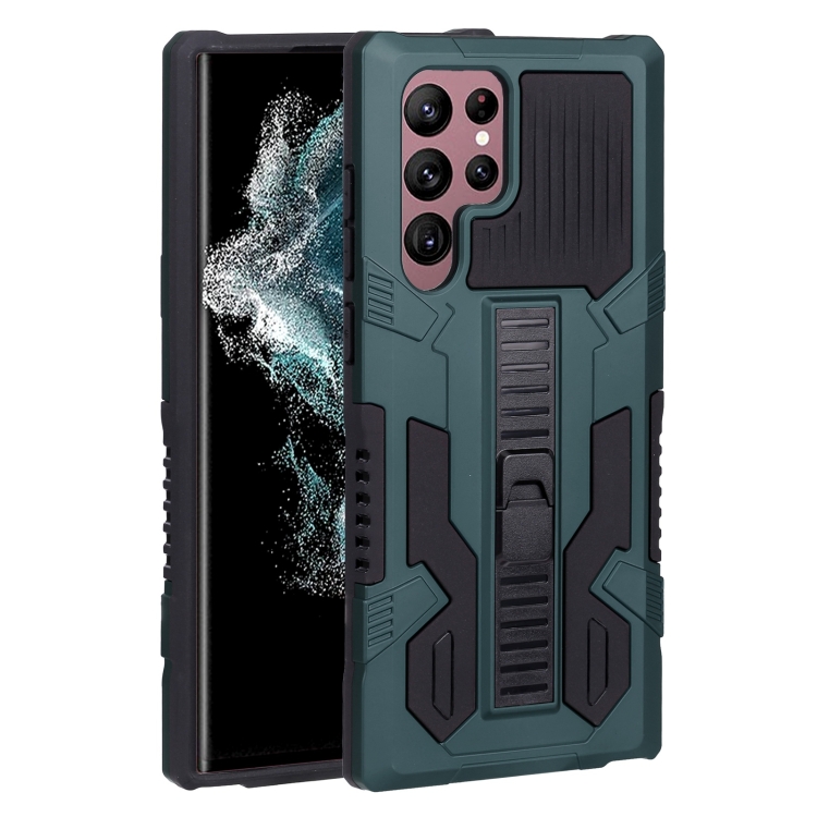 

For Samsung Galaxy S22 Ultra 5G All Inclusive Double-color TPU + PC Phone Case(Green)