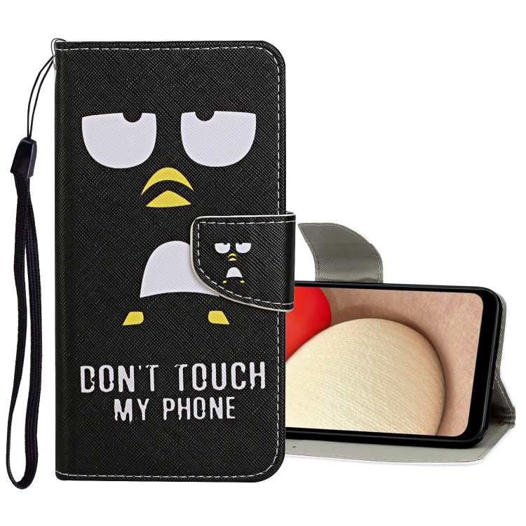 

For Samsung Galaxy A12 5G Colored Drawing Pattern Flip Leather Case(Penguin)