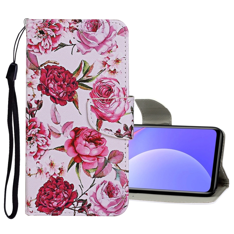 

For Xiaomi Redmi Note 11 Pro China Colored Drawing Pattern Flip Leather Case(Peony)