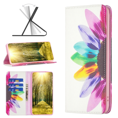 

For Nokia G11 / G21 Colored Drawing Pattern Invisible Magnetic Leather Phone Case(Sun Flower)