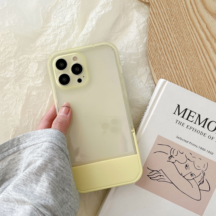 

TPU + PC Stool Holder Phone Case For iPhone 13(Yellow)