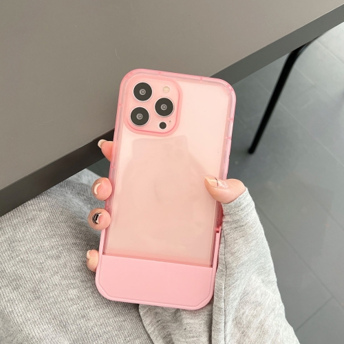 

TPU + PC Stool Holder Phone Case For iPhone 12 Pro Max(Pink)