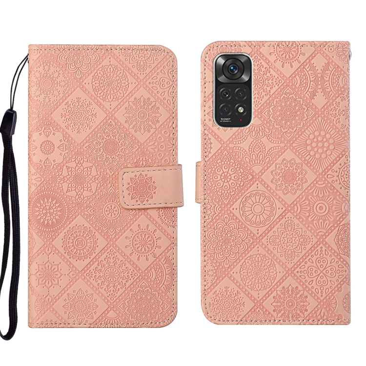 

For Xiaomi Redmi Note 11 4G Global Ethnic Style Embossed Pattern Leather Phone Case(Pink)