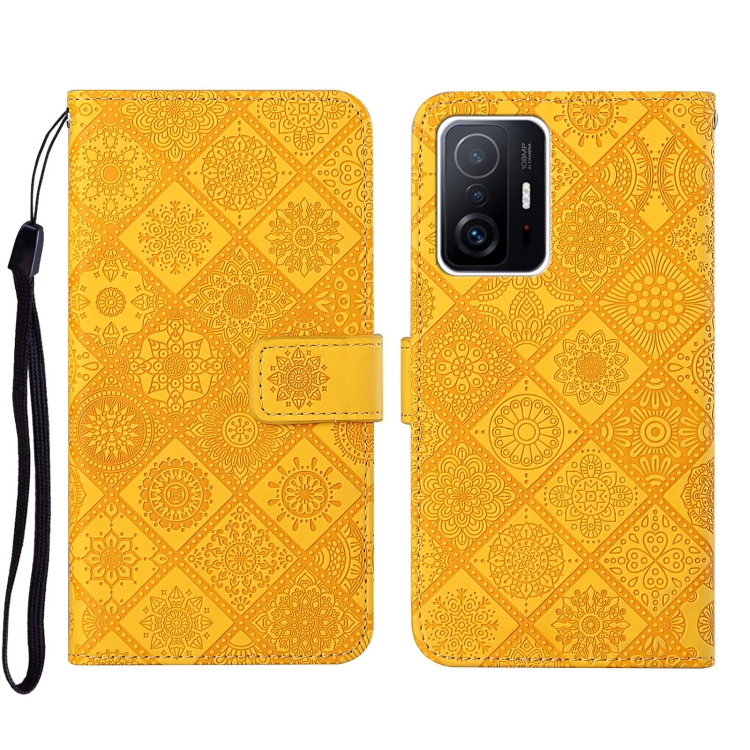 

For Xiaomi Mi 11T Ethnic Style Embossed Pattern Leather Phone Case(Yellow)