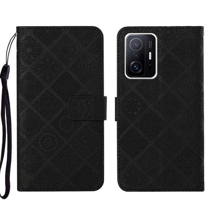 

For Xiaomi Mi 11T Ethnic Style Embossed Pattern Leather Phone Case(Black)