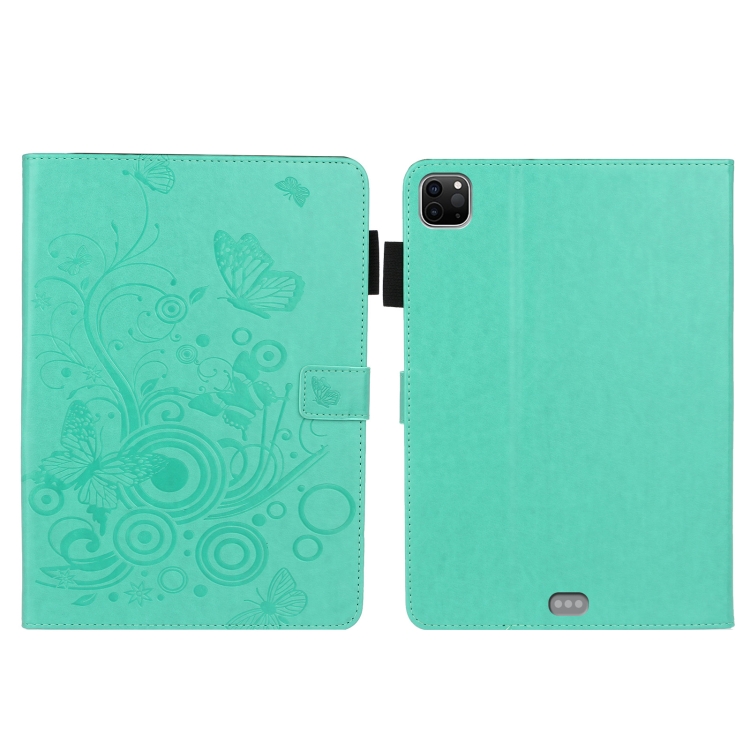 

Embossed Butterfly Pattern Smart Leather Tablet Case For iPad Pro 11 inch 2020 / 2018(Green)