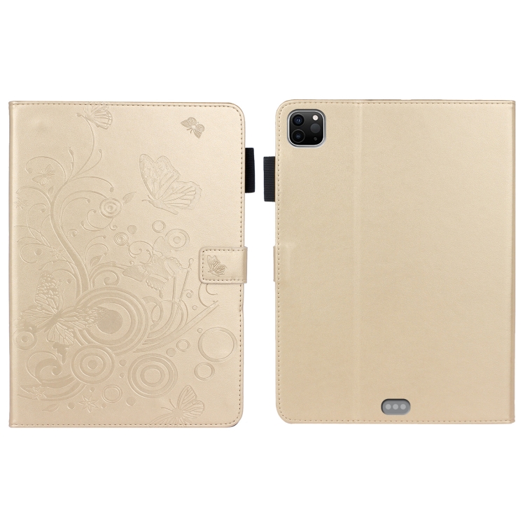 

Embossed Butterfly Pattern Smart Leather Tablet Case For iPad Pro 11 inch 2020 / 2018(Gold)