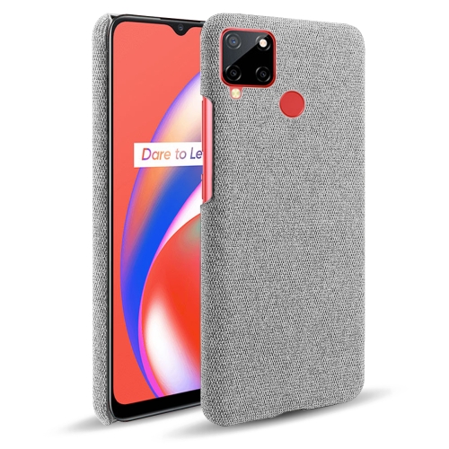 

For OPPO Realme C12 Cloth Texture PC + Nylon Back Case(Light Grey)