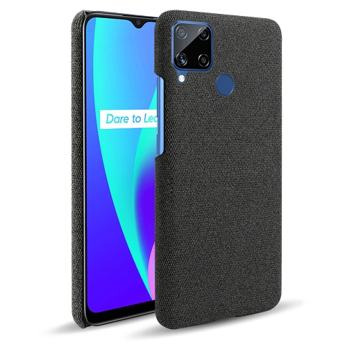 

For OPPO Realme C15 Cloth Texture PC + Nylon Back Case(Black)