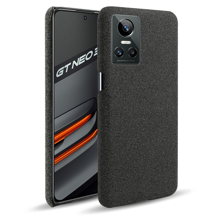 

For OPPO Realme GT Neo3 Cloth Texture PC + Nylon Back Case(Black)