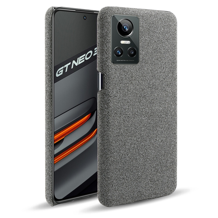

For OPPO Realme GT Neo3 Cloth Texture PC + Nylon Back Case(Grey)