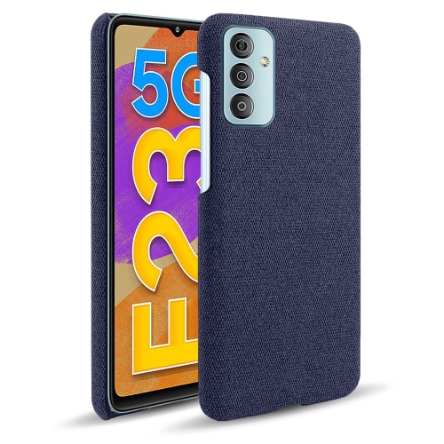 

For Samsung Galaxy F23 5G Cloth Texture PC + Nylon Back Case(Blue)